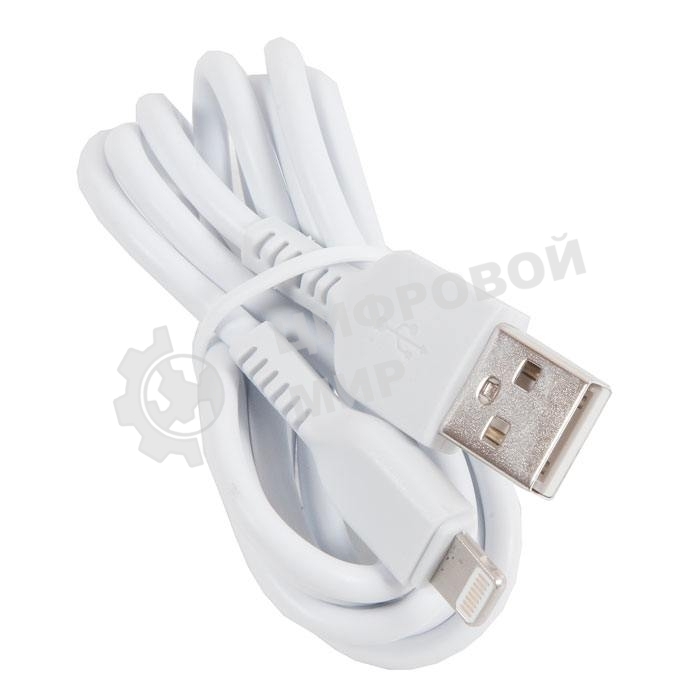 Автомобильное зарядное устройство HOCO z23 grand style dual-port car charger set with lightning cable, белый