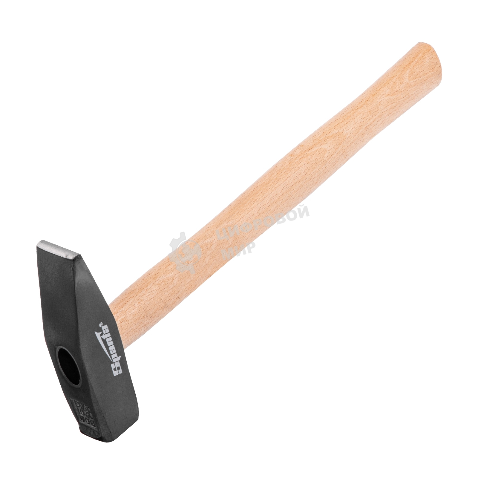 Молоток слесарный Sparta 700 г, квадратный боек, деревянная рукоятка