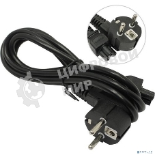 Кабель питания ноутбуков ExeGate Special PC5-1,8S (Евровилка Schuko->С5) 3*0.5, CCA, 1.8м