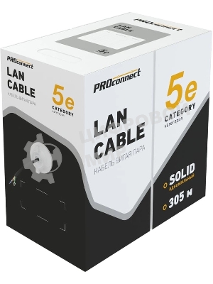 Кабель витая пара PROconnect FTP 4PR 24AWG, CCA, cat.5e, наружный (OUTDOOR), бухта 305 м