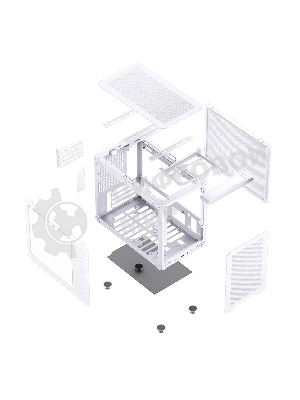 Компьютерный корпус без блока питания JONSBO C6 MAX Handle, Mini-Tower, TG, no fan, 1xUSB-A 3.0 + 1xUSB-C 3.1, mATX, mITX белый