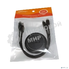 Адаптер ORIENT UHD-524LED, USB 3.2 Gen2 (USB 3.1) док-станция для SSD M.2 M-key NVMe (JMS581DL, поддержка UASP,TRIM), скорость до 10 GB/s, два кабеля подключения USB Type-A + Type-C, подсветка корпуса (33405)