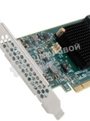 RAID-контроллер Broadcom LSI MegaRAID SAS 9341-4i SGL (LSI00419/05-26105-00(H) PCIe 3.0 x8 LP, SAS/SATA 12G, RAID 0,1,5,10,50, 4port(1хint SFF8643), 3008ROC, 5,