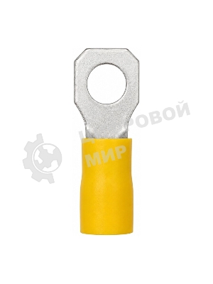 Наконечник кольц. изол. 2.5-6кв.мм отв. d6.2мм жел. (уп.50шт) ДКС 2C6P