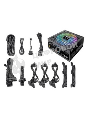 Блок питания Thermaltake Toughpower iRGb PLUS 750W RTL (PS-TPI-0750F3FDGE-1), 750Вт, 80 PLUS Gold, 140мм, модульный, черный