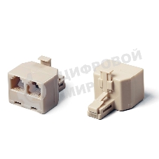Разветвитель US-12 RJ45 8P8C (джек) -> 2x8P8C (розетки)