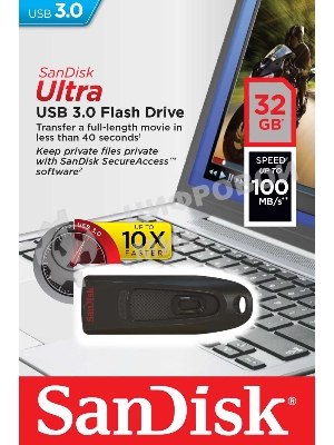 Флешка USB Sandisk 32Gb Ultra SDCZ48-032G-U46 USB3.0 черный