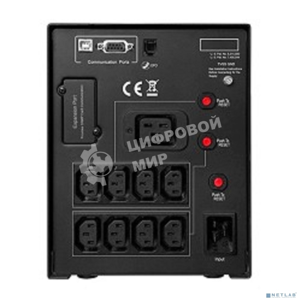 Источник бесперебойного питания CyberPower PR3000ELCDSL 3000VA/2700W USB/RJ11/45 (9 IEC)