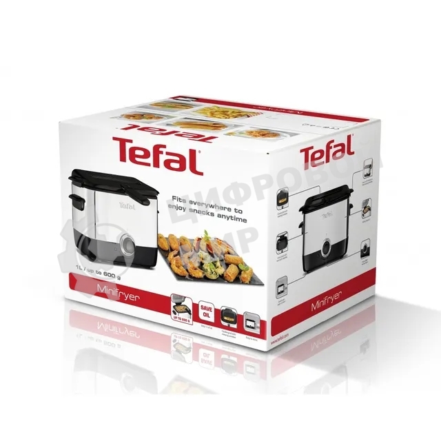 Фритюрница Tefal FF220015 1000Вт серебристый/черный