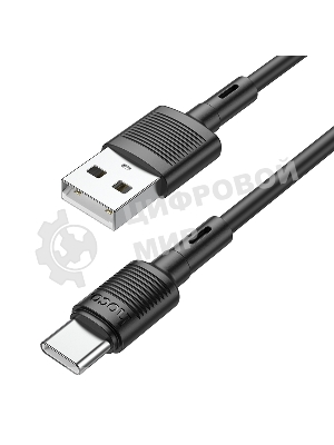 Кабель USB2.0 Hoco AM/Type-C, 3А, X83, 1м, черный, коробка