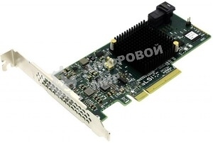 RAID-контроллер Broadcom LSI MegaRAID SAS 9341-4i SGL (LSI00419/05-26105-00(H) PCIe 3.0 x8 LP, SAS/SATA 12G, RAID 0,1,5,10,50, 4port(1хint SFF8643), 3008ROC, 5,