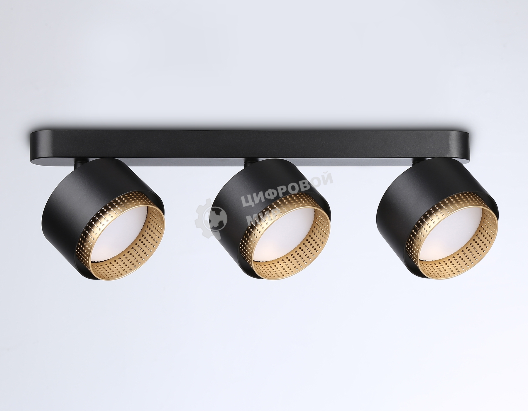 Светильник Ambrella light TN71295/3 BK/GD черный/золото GX53/3 max 12W 400*95*137