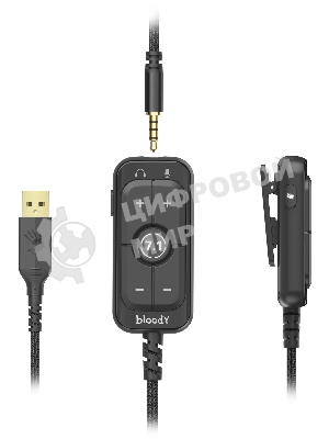Гарнитура Bloody M590i Sports красный-чёрный, проводная, USB