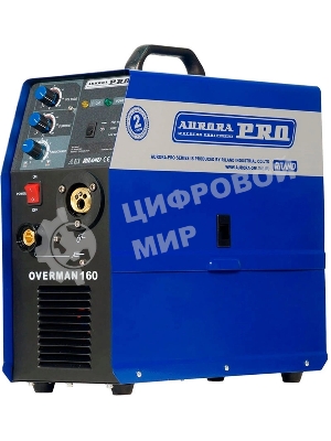 Сварочный полуавтомат AURORA PRO OVERMAN 160 Mosfet, 4 кВт 220В MIG/MAG 40-160А 0.6-1.0мм 15кг