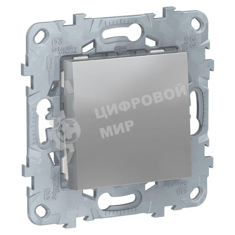 Переключатель 1-кл. UNICA NEW (сх.6) 10AX 250В алюм. SchE NU520330