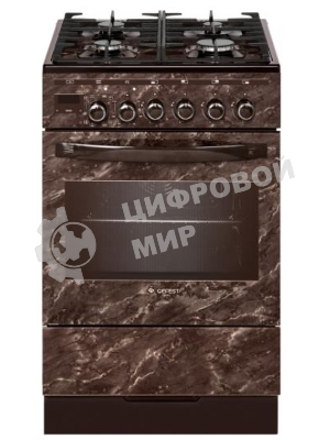 Плита комбинированная Gefest ПГЭ 5502-04 0054 коричневый, конфорок 4 шт, духовка 55 л, 50 см x 85 см x 58.5 см