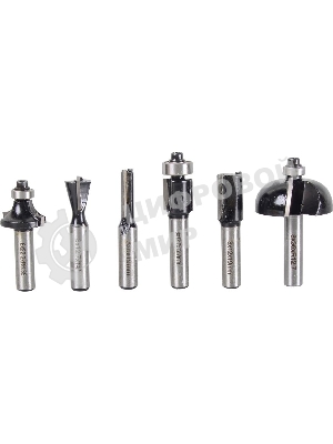 Набор фрез по дереву 6шт.(хвостовик 8мм)