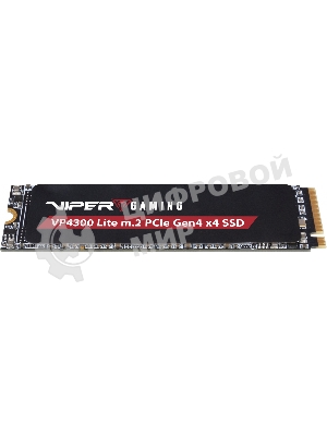 Накопитель SSD Patriot Viper VP4300 Lite, 4Tb, PCIe 4.0 x4, M.2 2280, NVMe, R/W 7400/6000, с радиатором