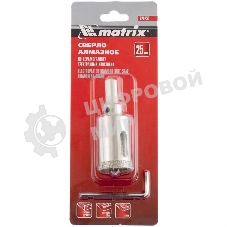 Сверло алмазное Matrix по керамограниту, 25 х 67 мм