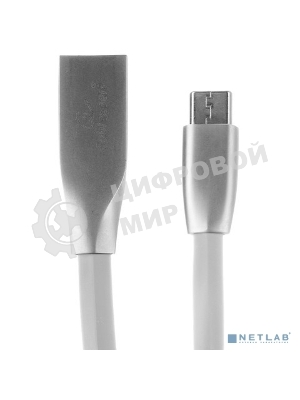 Кабель USB2.0 Cablexpert CC-G-mUSB01W-1.8M, AM/microB, серия Gold, 1.8м, белый, блистер