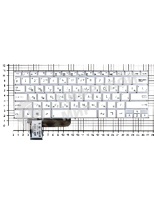 Клавиатура для ноутбука Asus S201 S201E X201 X201E белая
