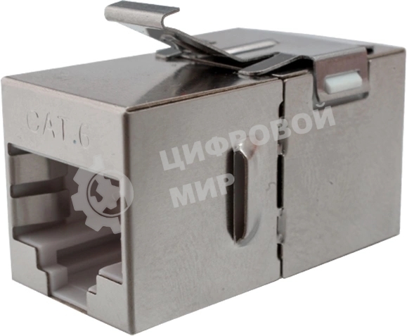 Адаптер Suprlan 10-0316-1, проходн. Keystone RJ45 кат.5E FTP, стальной