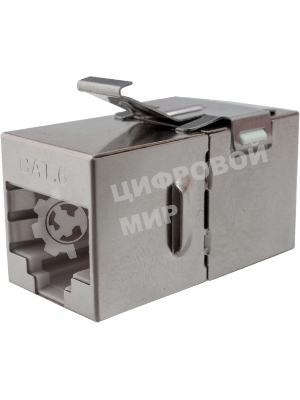 Адаптер Suprlan 10-0316-1, проходн. Keystone RJ45 кат.5E FTP, стальной