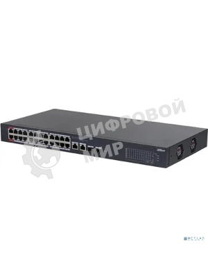 Коммутатор Dahua DH-CS4226-24ET-240 (L2) 24x100Мбит/с 2x1Gbит/с 2xКомбо(1000BASE-T/SFP) 240W управляемый