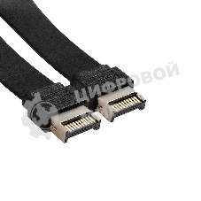 Планка портов в корпус 2xType-C SuperSpeed+ ExeGate BrctUSB32E-2C (USB3.2 Gen2 2xType-E 20Pin Male --> 2xType-C USB 3.2 Gen 2, SuperSpeed+ скорость до 10 Гбит/с, кабель 30 см)