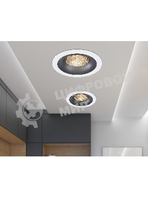 Светильник встраиваемый Ambrella light TN102722 WH/BK белый/черный GU5.3 92*92*23