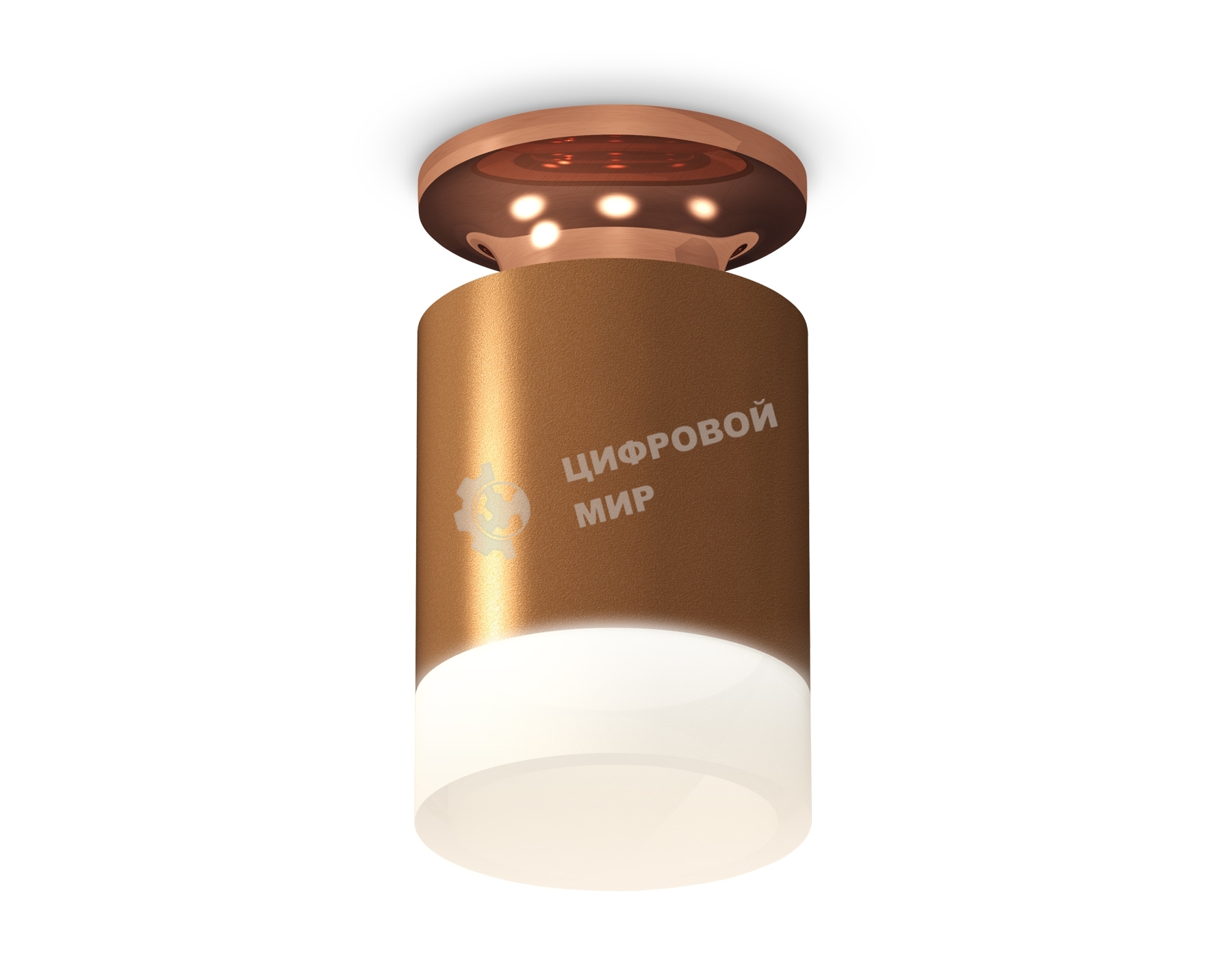 Светильник Ambrella Light XS6304153 SCF/PPG/FR кофе песок/золото розовое полированное/белый матовый MR16 GU5.3