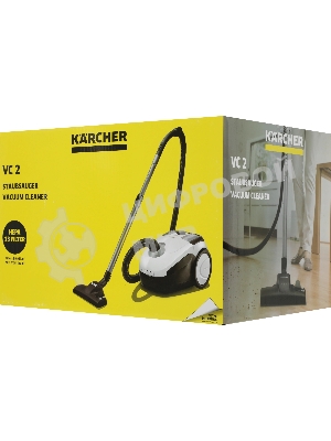 Пылесос Karcher VC 2 белый/черный, 400/700 Вт, уборка сухая, пылесборник мешок 2.8 л