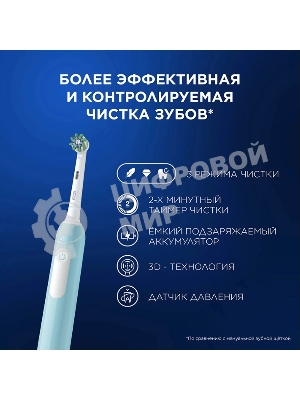 Зубная щетка электрическая Oral-B Pro 1 80870244 голубой