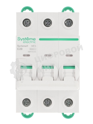 Автоматический выключатель Systeme Electric S9F22320 Systeme9 C 20A 3P 6kA 400В
