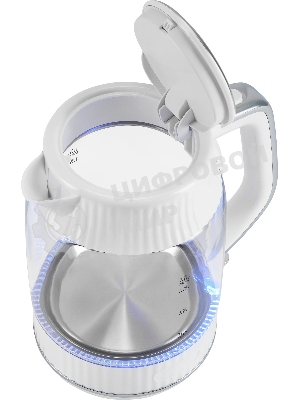 Чайник электрический Vitek VT-WK1059 1.7л. 2200Вт белый корпус: стекло/пластик