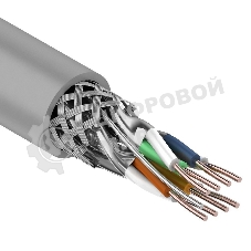 Кабель витая пара Rexant SF/FTP, категория 7, 4 x 2 x 0,57 мм, PVC, внутреннний, серый, 305м