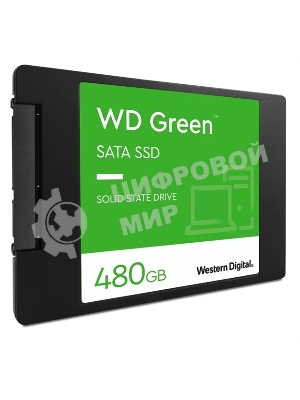 Накопитель SSD WD Green WDS480G3G0A, 480Gb, SATA III, 2.5