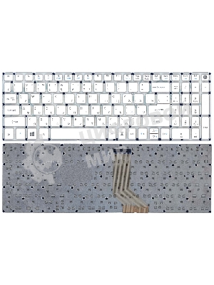 Клавиатура для ноутбука Acer Aspire E5-573/Nitro VN7-572G VN7-592G белая
