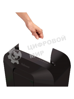 Шредер Fellowes PowerShred LX41 черный (секр.P-4)/перекрестный/8лист./17лтр./скрепки/скобы/пл.карты