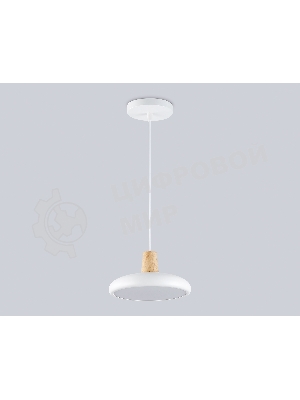 Светильник Ambrella light FL4838 WH/WD белый/дерево 24W 3000-6000K D200*800 (без ПДУ)