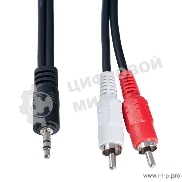 Кабель PERFEO Jack 3.5 мм вилка - 2xRCA вилка, 1,5 м. (J2002)