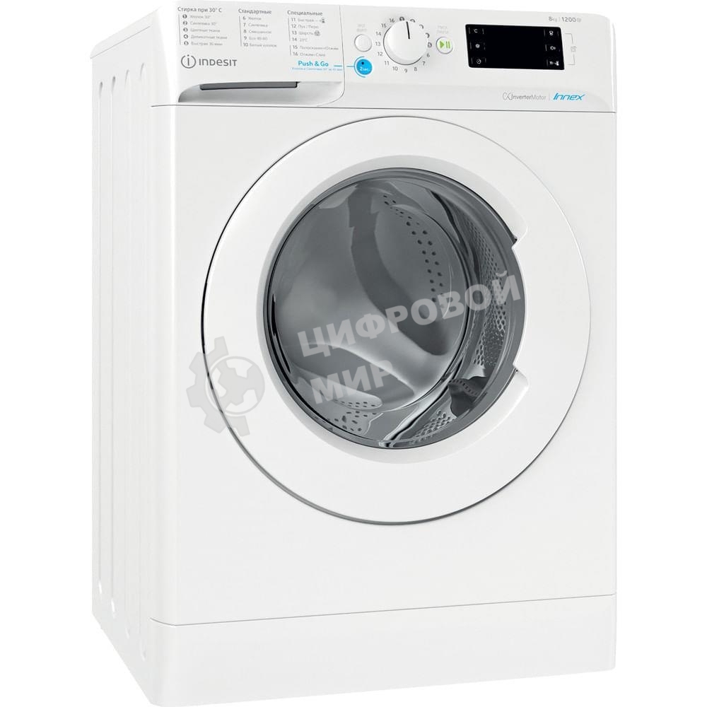 Стиральная машина Indesit BWE 81282 L белый, загрузка фронтальная 8 кг, 1200 об/мин., класс: А