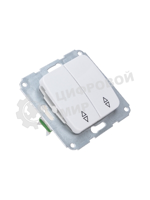 Переключатель Kranz DEA 2кл прох. с/у 10А мех. белый (1/10/120)