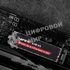 Накопитель SSD Patriot Viper VP4300 Lite, 4Tb, PCIe 4.0 x4, M.2 2280, NVMe, R/W 7400/6000, с радиатором