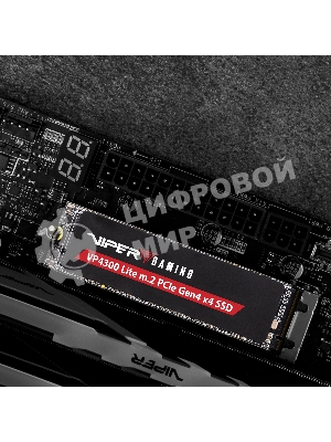 Накопитель SSD Patriot Viper VP4300 Lite, 4Tb, PCIe 4.0 x4, M.2 2280, NVMe, R/W 7400/6000, с радиатором