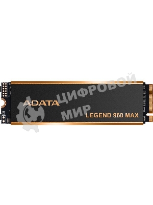 Накопитель SSD ADATA LEGEND 960 MAX, 2Tb, PCIe 4.0 x4, M.2 2280, NVMe, R/W 7400/6800, с радиатором