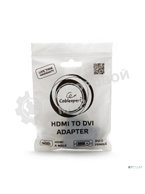 Переходник Gembird Переходник HDMI-DVI 19M/25F, золотые разъемы, пакет