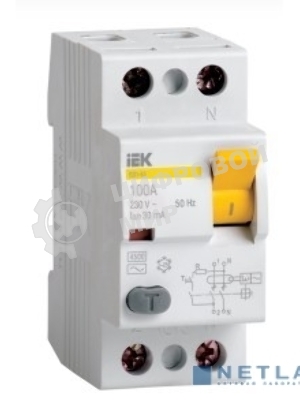 Выключатель дифференциального тока (УЗО) 2п 32А 30мА тип AC ВД1-63 IEK MDV10-2-032-030