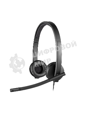 Гарнитура Logitech USB Headset H570e Stereo чёрный, проводная, USB