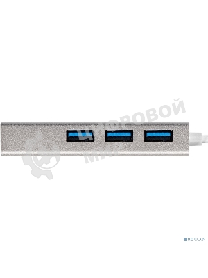 USB-концентратор ExeGate DUB-4 (кабель-адаптер USB3.0 --> 4xUSB3.0, Plug&Play, серебристый)